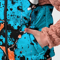 Детский жилет Оранжево-голубая абстракция на белом фоне, цвет: 3D-светло-серый — фото 2