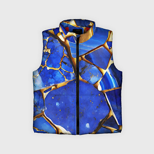 Детский жилет A gold mineral in a blue stone / 3D-Красный – фото 1