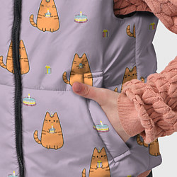 Детский жилет Праздничный кот Рыжинс, цвет: 3D-черный — фото 2
