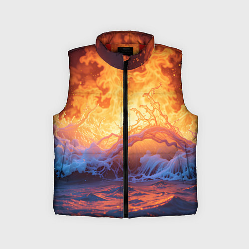 Детский жилет Стихия огня и воды / 3D-Красный – фото 1
