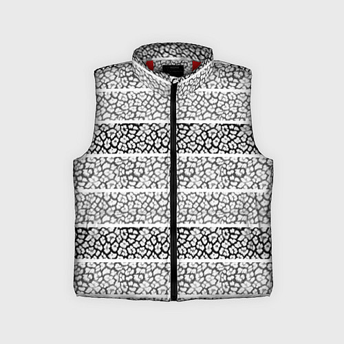 Детский жилет Полосатый узор с черно белым тигровым рисунком / 3D-Красный – фото 1