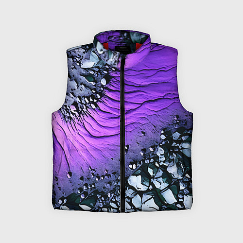Детский жилет Камни и фиолетовая земля / 3D-Красный – фото 1