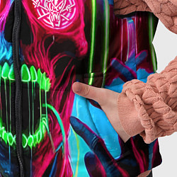 Детский жилет Metallica - neon skull with headphones, цвет: 3D-красный — фото 2