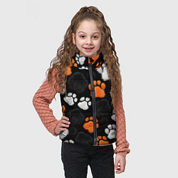 Детский жилет Мохнатые лапки, цвет: 3D-светло-серый — фото 2