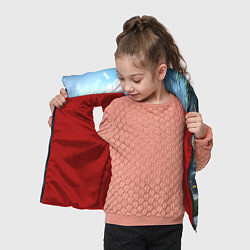 Детский жилет Новогодние елки и шар, цвет: 3D-красный — фото 2