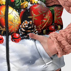 Детский жилет Красные и желтый новогодние шары, цвет: 3D-красный — фото 2
