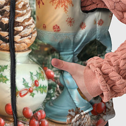 Детский жилет Новогодняя атрибутика, цвет: 3D-черный — фото 2