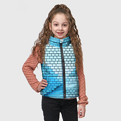 Детский жилет Синие кирпичики, цвет: 3D-красный — фото 2