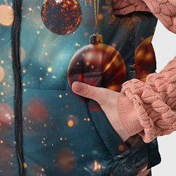 Детский жилет Новый год боке стиль, цвет: 3D-красный — фото 2