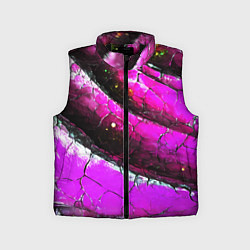 Детский жилет Розовая волнистая абстракция, цвет: 3D-черный