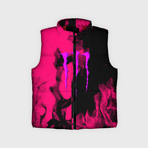 Детский жилет Monster energy fire pink / 3D-Красный – фото 1