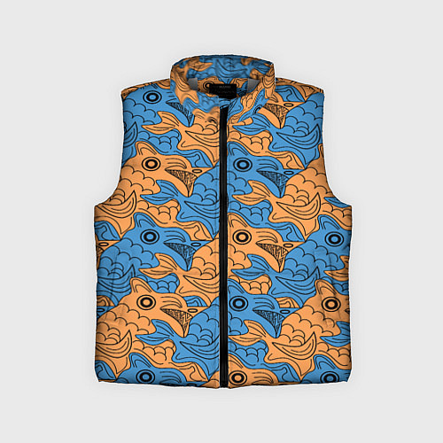 Детский жилет Графическая фантазия / 3D-Светло-серый – фото 1