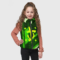 Детский жилет Doom geometry green, цвет: 3D-красный — фото 2