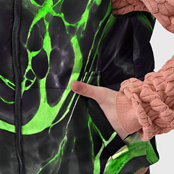 Детский жилет Зелёно-чёрный мрамор, цвет: 3D-черный — фото 2