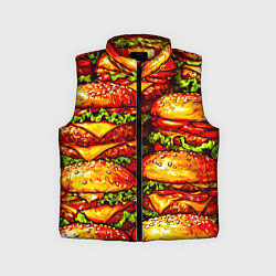 Детский жилет Бургеры, цвет: 3D-красный