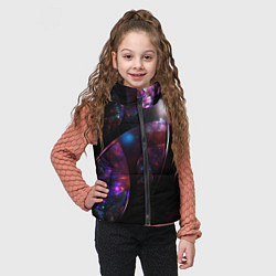 Детский жилет Неоновая психоделика абстракция, цвет: 3D-красный — фото 2