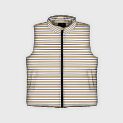 Детский жилет Бежевый с синей полосой, цвет: 3D-светло-серый