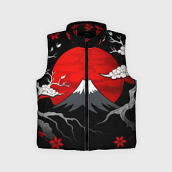 Детский жилет Японский вулкан, цвет: 3D-красный
