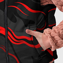 Детский жилет Toyota - красные языки пламени, цвет: 3D-светло-серый — фото 2