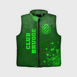 Детский жилет Club Brugge - green gradient вертикально, цвет: 3D-черный