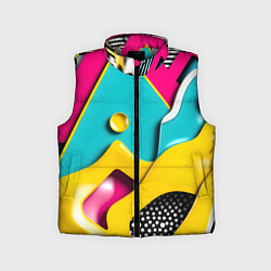 Детский жилет Праздничная абстракция, цвет: 3D-светло-серый