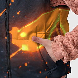 Детский жилет Оранжевая краска в движении, цвет: 3D-красный — фото 2