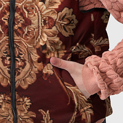 Детский жилет Классический бордовый узор, цвет: 3D-черный — фото 2