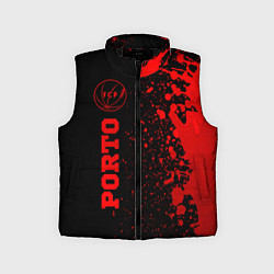 Детский жилет Porto - red gradient по-вертикали, цвет: 3D-черный