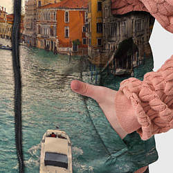 Детский жилет Гранд-канал Венеции - городской пейзаж, цвет: 3D-черный — фото 2