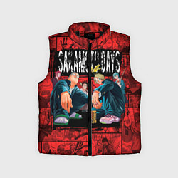 Детский жилет Дни сакамото герои, цвет: 3D-черный