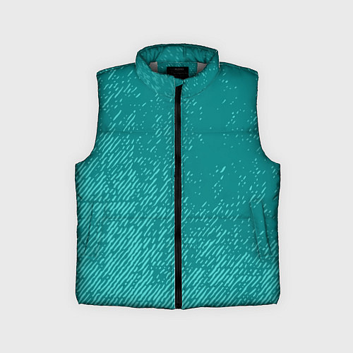 Детский жилет Джинс с потертостями-зеленый / 3D-Светло-серый – фото 1