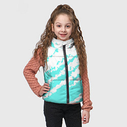 Детский жилет The color is light blue and white, цвет: 3D-черный — фото 2
