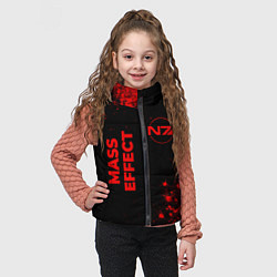 Детский жилет Mass Effect - red gradient вертикально, цвет: 3D-черный — фото 2