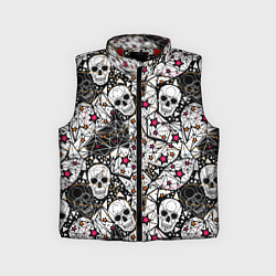 Детский жилет Черепа и красные звезды, цвет: 3D-красный