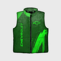 Детский жилет Chevrolet - green gradient вертикально, цвет: 3D-черный
