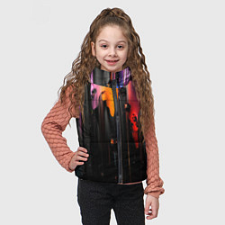 Детский жилет Разноцветная рельефная краска текстура, цвет: 3D-красный — фото 2