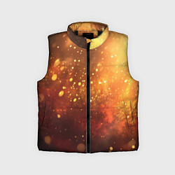 Детский жилет Золотая блестящая текстура, цвет: 3D-черный
