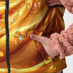 Детский жилет Золотая ткань с блестками, цвет: 3D-черный — фото 2