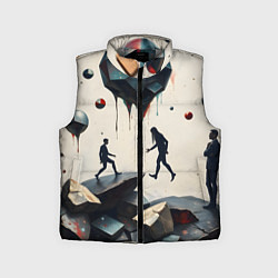 Детский жилет Сюрреалистичные люди и камни, цвет: 3D-светло-серый