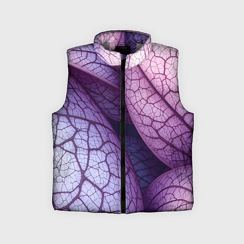 Детский жилет Прожилки экзотического растения / 3D-Светло-серый – фото 1