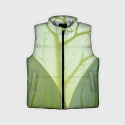 Детский жилет Макро съемка листа, цвет: 3D-светло-серый