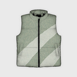 Детский жилет Светлый серо-зелёный абстрактный, цвет: 3D-черный