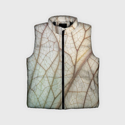 Детский жилет Прожилки листика, цвет: 3D-черный