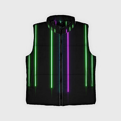 Детский жилет Neon stripes, цвет: 3D-черный