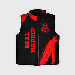 Детский жилет Real Madrid - red gradient вертикально, цвет: 3D-черный