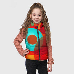 Детский жилет Оптическая абстракция с кругами, цвет: 3D-черный — фото 2