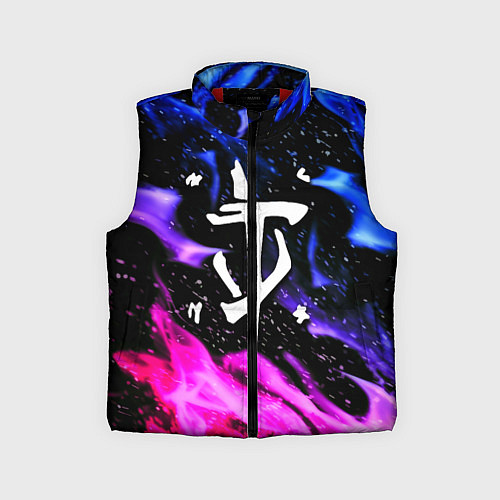 Детский жилет Doom flame neon / 3D-Красный – фото 1