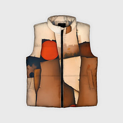 Детский жилет Фрагментированная композиция, цвет: 3D-светло-серый