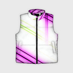 Детский жилет Green white pink line, цвет: 3D-черный