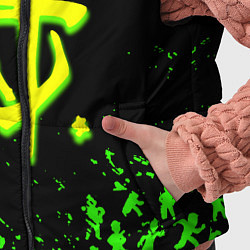 Детский жилет Doom x fallout кислотное лого, цвет: 3D-светло-серый — фото 2